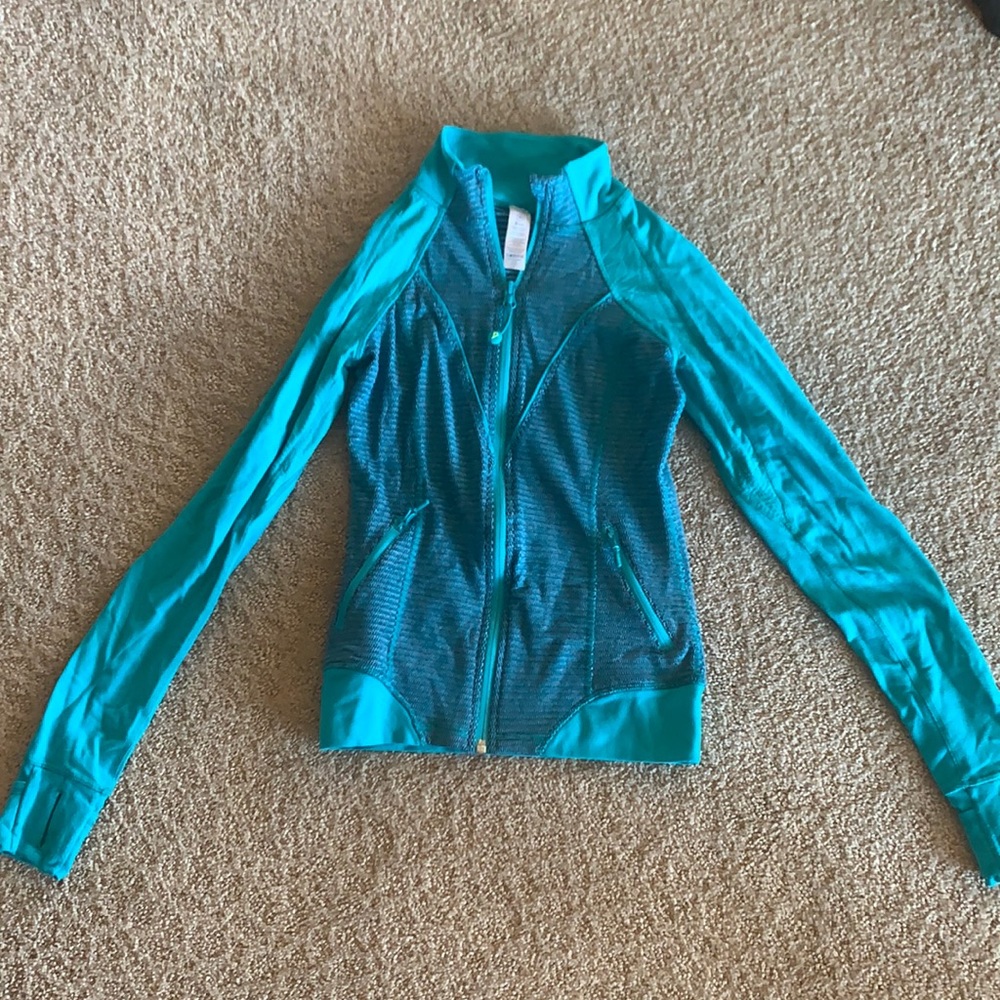 blue/turquoise ivivva zip jacket